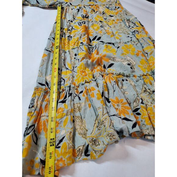 Angie NEW Womens Small Wide Leg Jumpsuit Boho Tiered‎ Floral Tiered Hippie - Picture 11 of 13